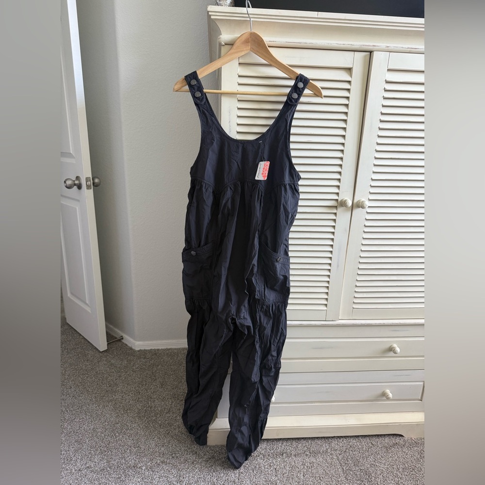 Free People Movement Black Nylon Jumpsuit XS